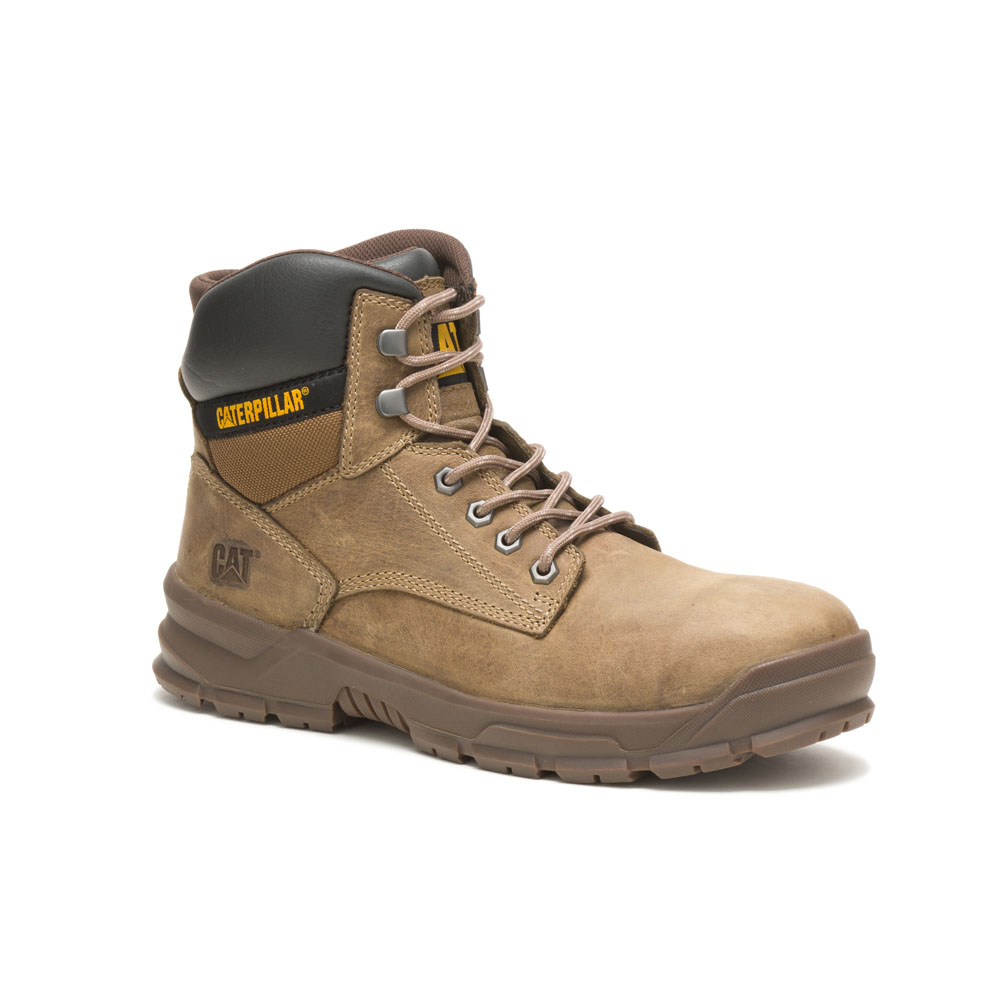 Caterpillar Boots South Africa - Cat Men's Mobilize Alloy Toe Ankle Boots Khaki CH1789206